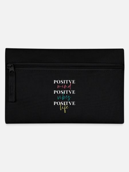 Positive Thinking Saying - Pencil Case - black