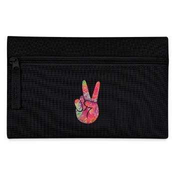 Peace Finger - Federtasche - Schwarz - Vorne