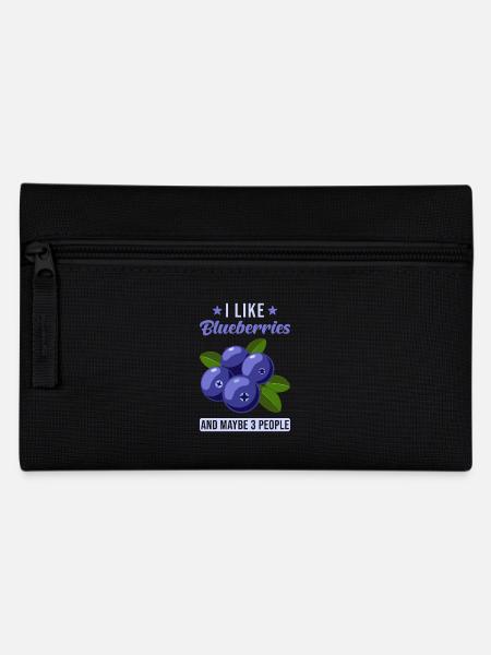 Blaubeeren - Federtasche - Schwarz
