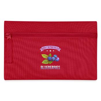 Blueberries saying - Pencil Case - red - Front