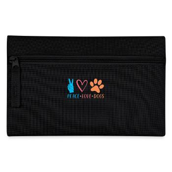 Dogs Saying Peace Love Dogs - Pencil Case - black - Front