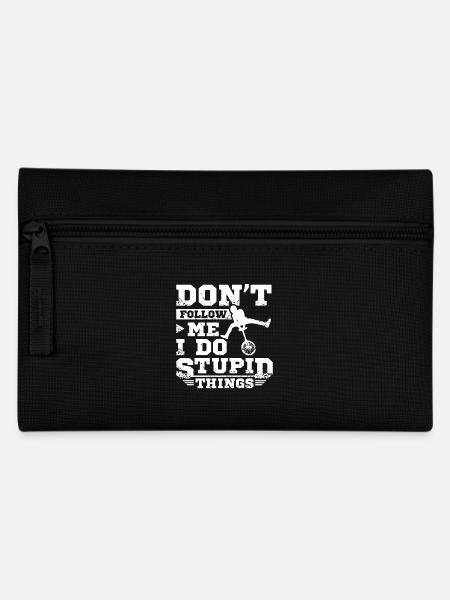 Einrad dont follow me - Federtasche - Schwarz