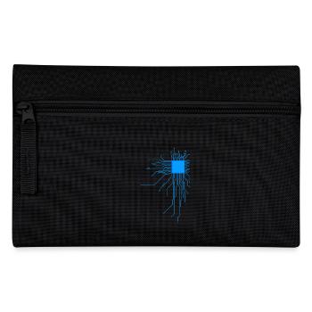 carte bleu ordinateur pc admin core cpu code nerd - Trousse - noir - Devant