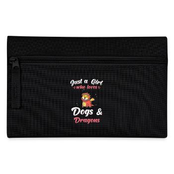 Juste une fille qui aime les chiens et les dragons - Trousse - noir - Devant