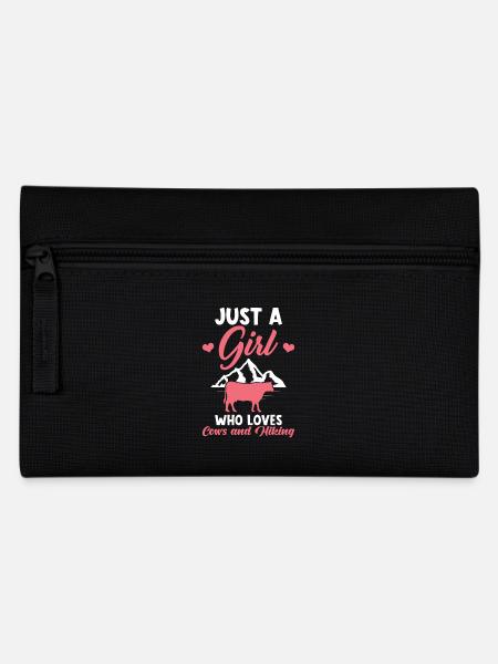 Just a girl who loves Cows and Hiking - Federtasche - Schwarz