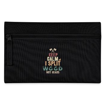 Holzfäller Geschenk - Federtasche - Schwarz - Vorne