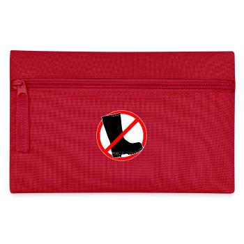 Gummistiefel verboten - Garten und Gartenarbeit - Federtasche - Rot - Vorne