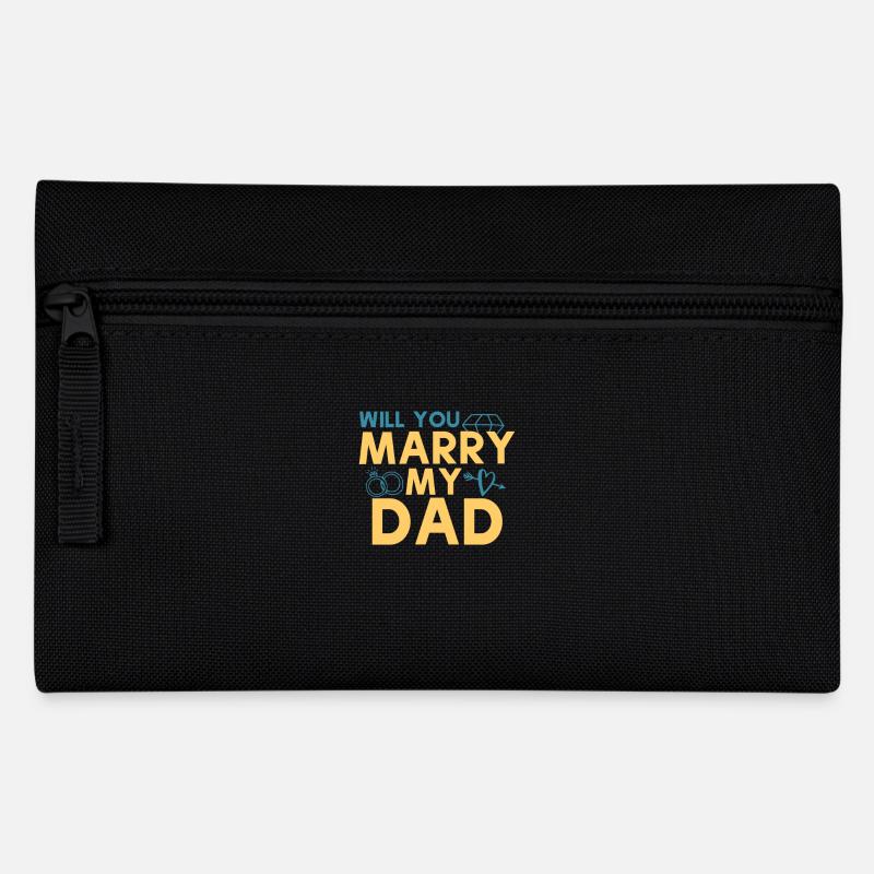 Willst du meine Papa heiraten - Federtasche - Schwarz