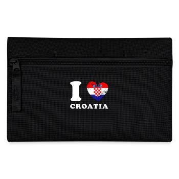 Kroatien I love Croatia - Federtasche - Schwarz - Vorne