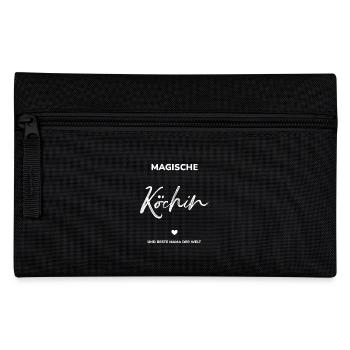 Köchin und Mama Spruch - Federtasche - Schwarz - Vorne