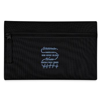 lustige Sozialarbeiter Sprüche - Federtasche - Schwarz - Vorne