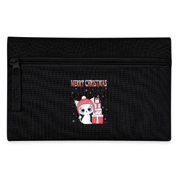 chats noël - noël chats tshirt - Trousse - noir - Devant