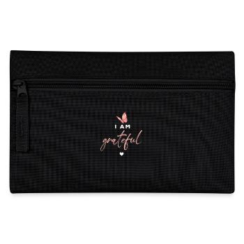 Grateful Butterfly Inspiration Saying - Pencil Case - black - Front
