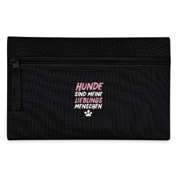 Hunde sind meine Lieblingsmenschen - Federtasche - Schwarz - Vorne