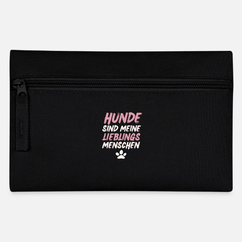 Hunde sind meine Lieblingsmenschen - Federtasche - Schwarz