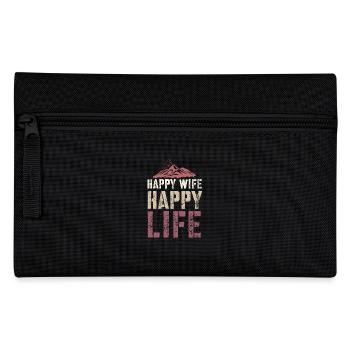 Happy Wife Happy Life - Federtasche - Schwarz - Vorne