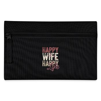 Happy Wife Happy Life - Federtasche - Schwarz - Vorne