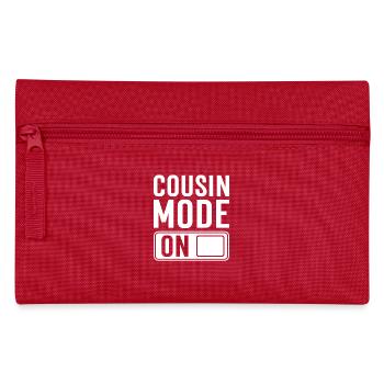 Werdende Cousine Spruch - Federtasche - Rot - Vorne