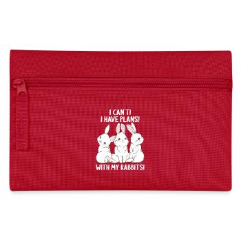 Rabbit i cant i have plans with my rabbits - Pencil Case - red - Front