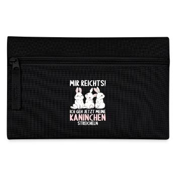 Hase Mir reichts ich geh Kaninchen streicheln - Federtasche - Schwarz - Vorne