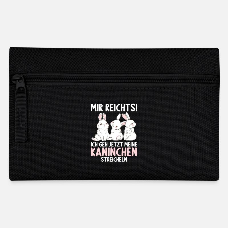 Hase Mir reichts ich geh Kaninchen streicheln - Federtasche - Schwarz