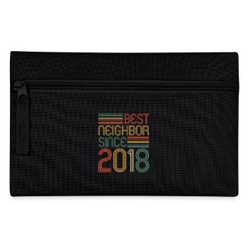 Best neighbor since 2018 Neighbor Neighbor - Pencil Case - black - Front