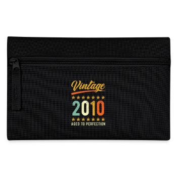 Slogan d’anniversaire Vintage 2010 - Trousse - noir - Devant