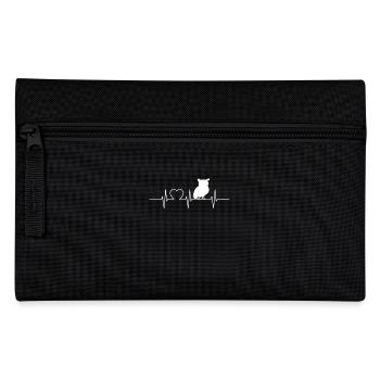 Owl Owl Owl Heartbeat Night Owl Owl - Pencil Case - black - Front