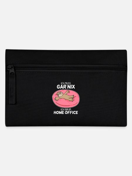 Home Office Spruch - Federtasche - Schwarz