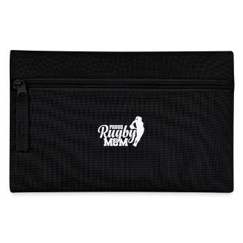 Proud Rugby Mom Football Sports Player - Pencil Case - black - Front