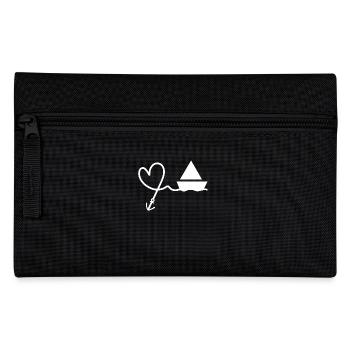 Bateau d’ancre de cœur - Trousse - noir - Devant
