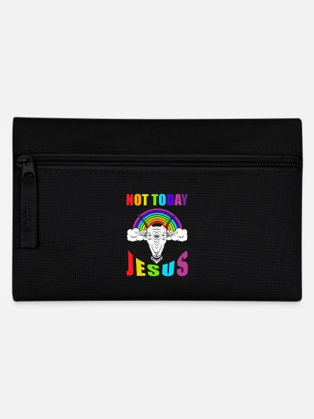 Not today Jesus - Federtasche - Schwarz