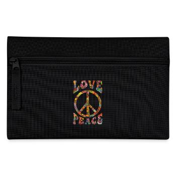 Love Peace Sign Hippie - Pencil Case - black - Front
