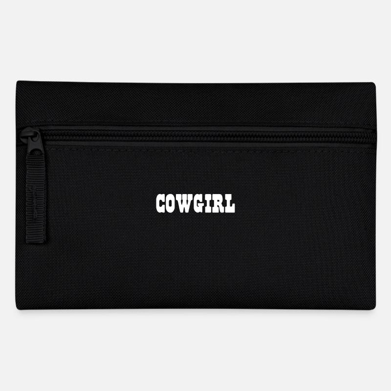 Cow Girl Kostüm Pferde Mädchen Westernreiten - Federtasche - Schwarz