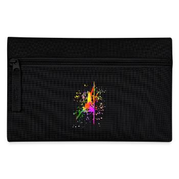 Pole Dance Fitness Farbspritzer Poledance - Federtasche - Schwarz - Vorne
