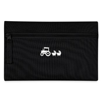 Tractor with baby cart - Twins - Pencil Case - black - Front