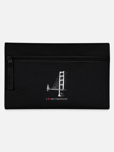 I Love San Francisco Golden Gate Bridge California - Federtasche - Schwarz