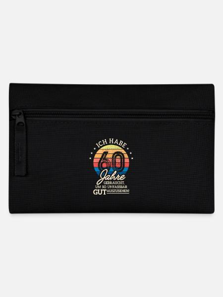 60. Geburtstag Geschenk Habe 60 Jahre Gebraucht - Federtasche - Schwarz