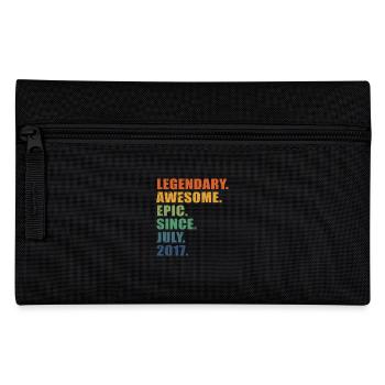 6th Birthday, July 2017, 6 Year Anniversary - Pencil Case - black - Front