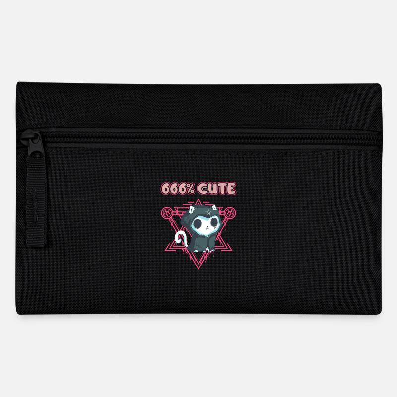 666% Cute kawaii Satanic Goth - Federtasche - Schwarz
