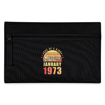 Geburtstag Januar 1973 - Federtasche - Schwarz - Vorne