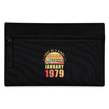 Geburtstag Januar 1979 - Federtasche - Schwarz - Vorne