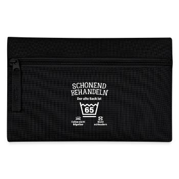 Schonend Behandeln 65. Geburtstag Der Alte Sack 65 - Federtasche - Schwarz - Vorne