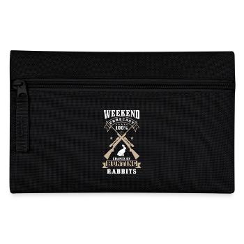 Rabbit Hunter Saying - Pencil Case - black - Front