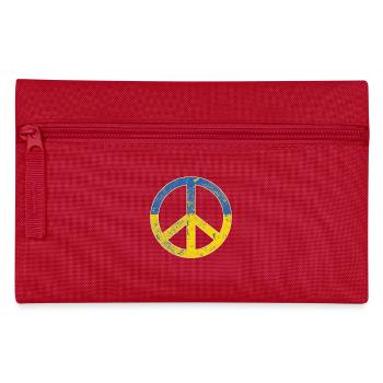 Ukraine Flag Peace Symbol - Flag Of Ukraine - Pencil Case - red - Front