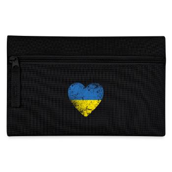 Ukraine, Ukraine Flag Heart, Distressed Style - Trousse - noir - Devant