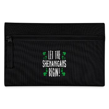 Lasst die Shenanigans beginnen! St Patricks Day Irland - Federtasche - Schwarz - Vorne