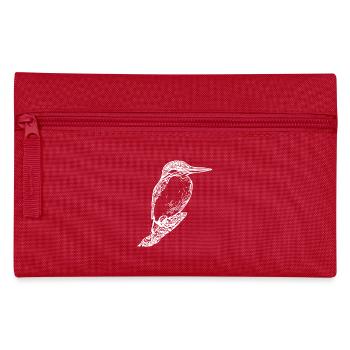Vintage Elegant Kingfisher - Bird Nature Motif - Pencil Case - red - Front