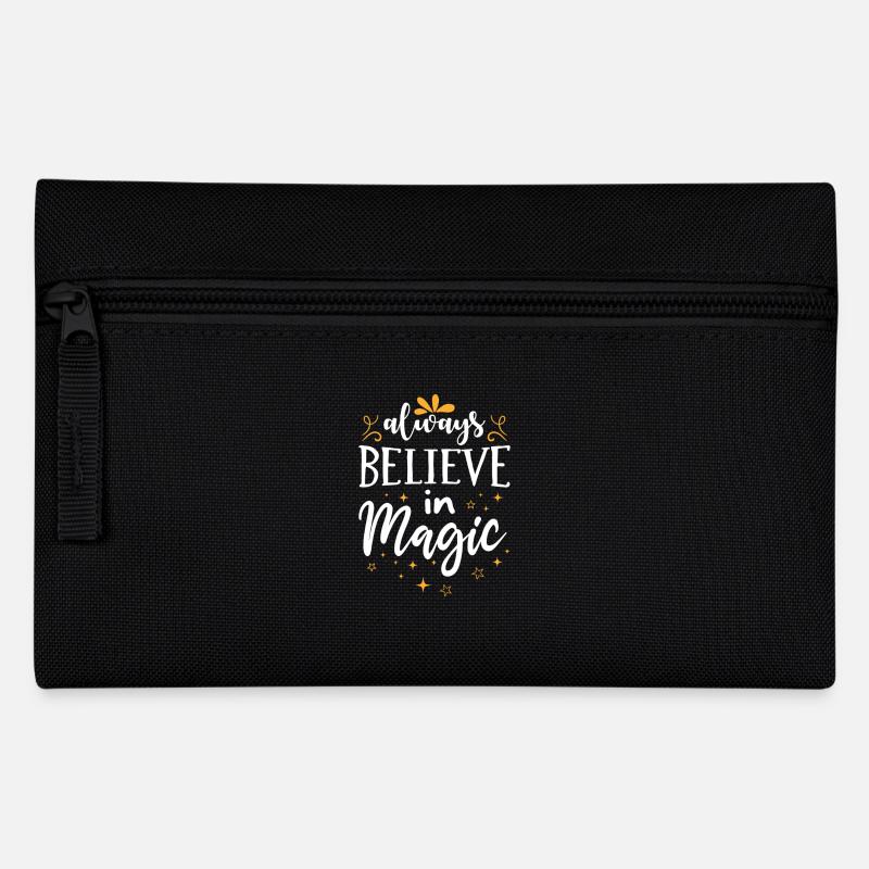 Magie Spruch Glaube an Magie - Federtasche - Schwarz