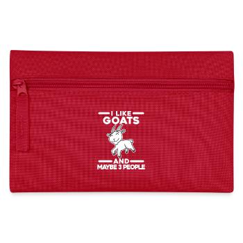 Goat Goat Buck - Pencil Case - red - Front